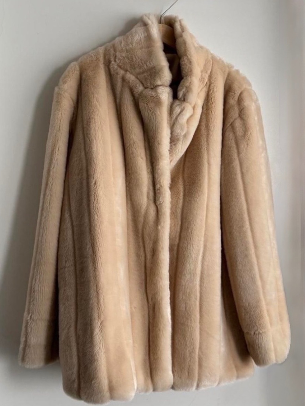 Cream Faux Fur Coat